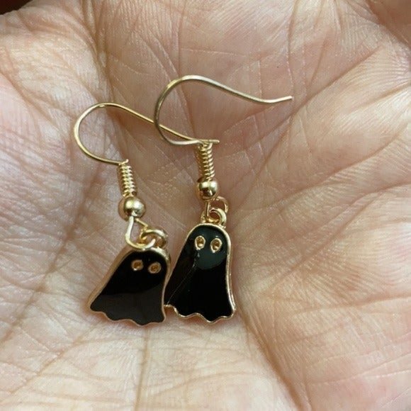 Cuttie Ghost Drop Halloween Earrings - Picture 4 of 7